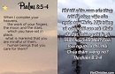 Tựa:  Thi-thiên 8:3-4
Diễn Giả:  DN
Xem:  845